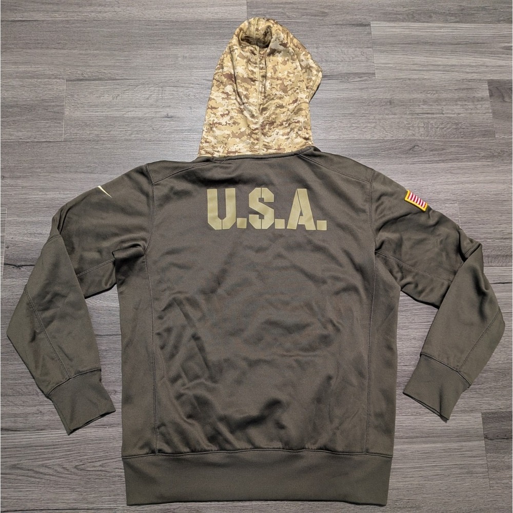 Nike Carolina Panthers Salute to Service Army Green Camo On‎ Field Hoodie Size M - Picture 11 of 11